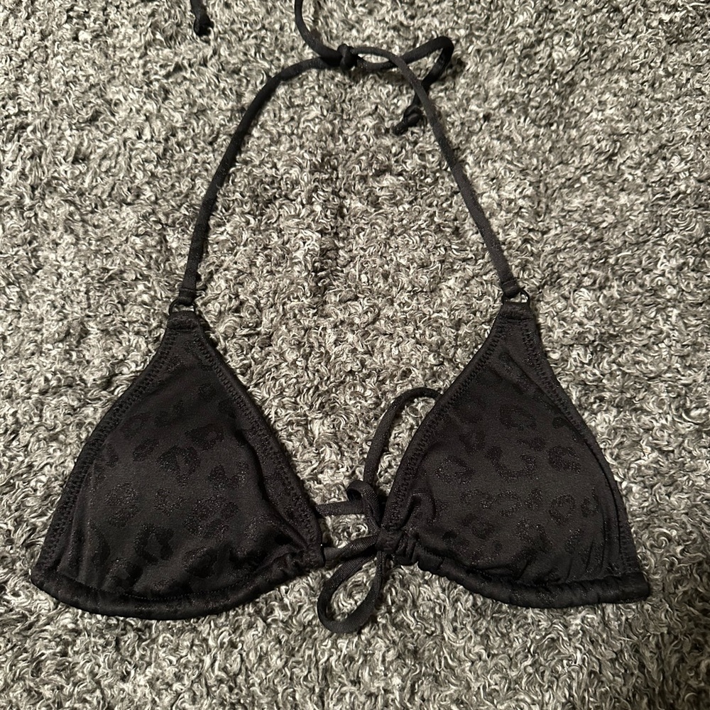 Black Cheetah LA Hearts Bikini Top